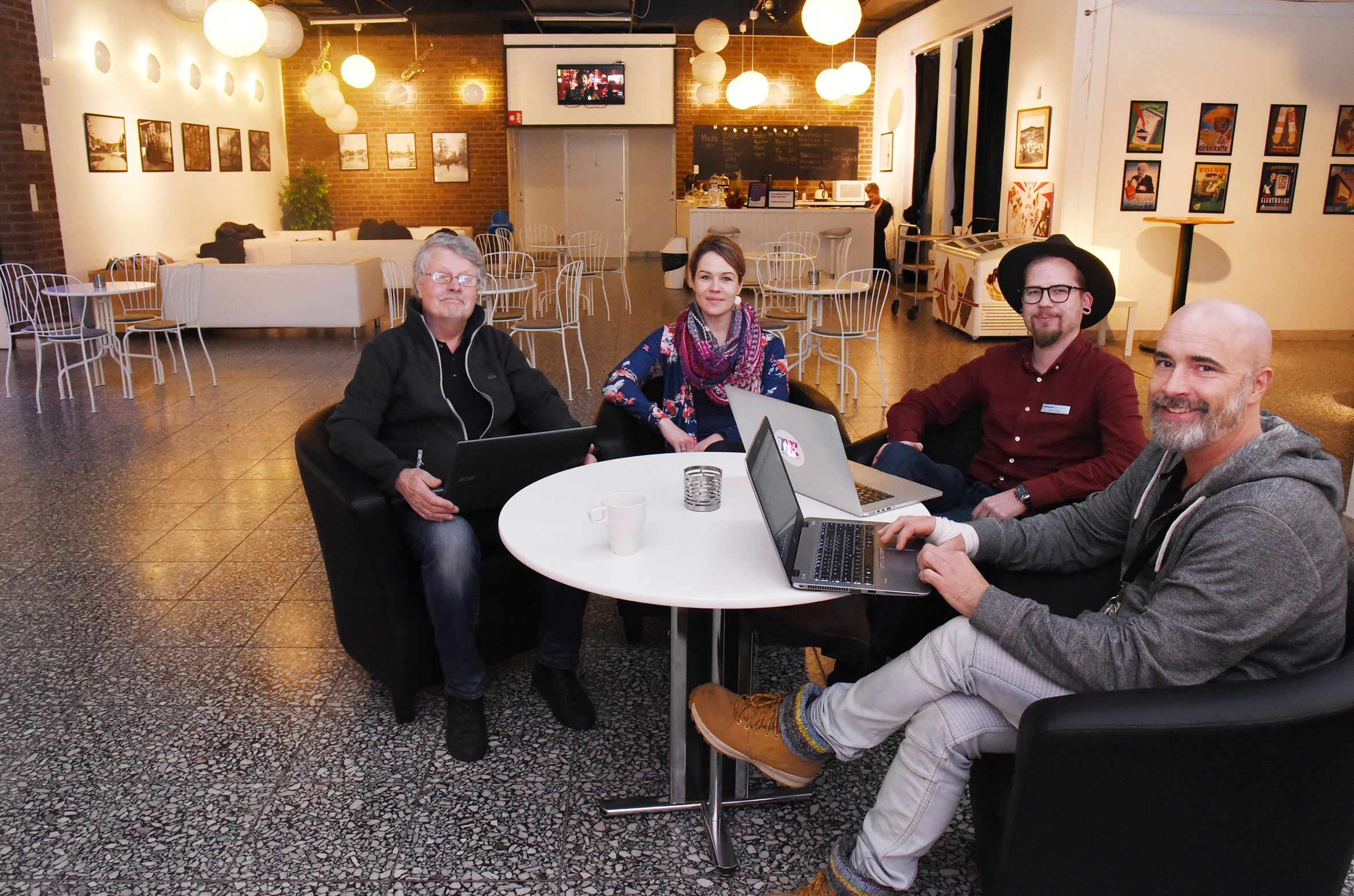 Några av entuasiasterna bakom satsningen; Lennart Johansson, Kristin Nellebo, Daniel Sanell och Olle Rodéhn.